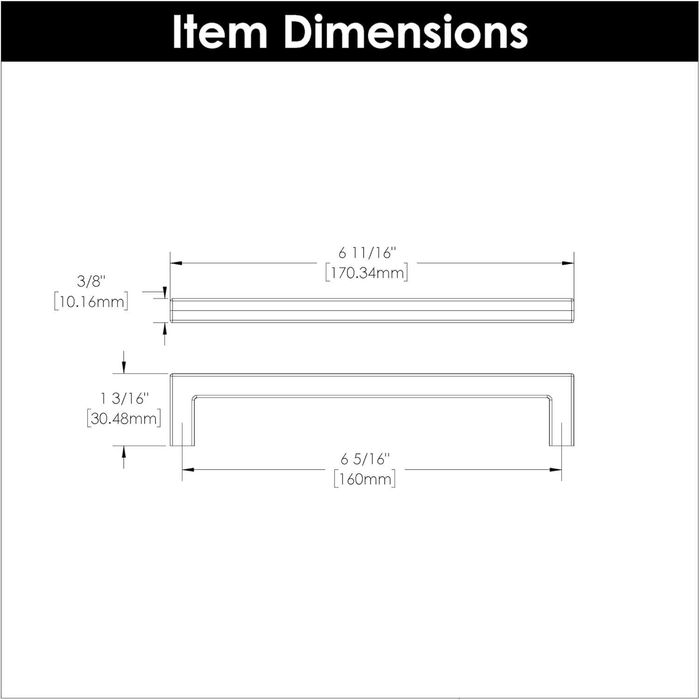 Goldenwarm/Amerdeco  Дръжка от неръждаема стомана за кухненски шкафове