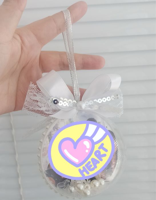 Коледна топка със снимка Коледа подарък