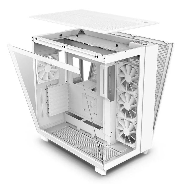 Корпус аквариум белый NZXT H9 FLOW (2023)