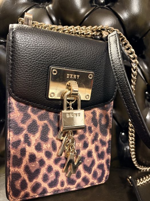Poseta DKNY leopard, originala, crossbody