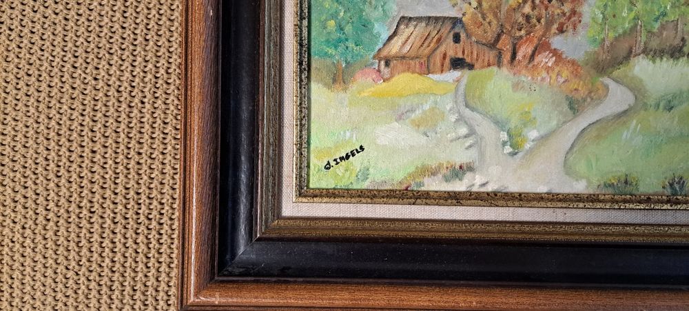 Tablou vechi ulei pe panza semnat