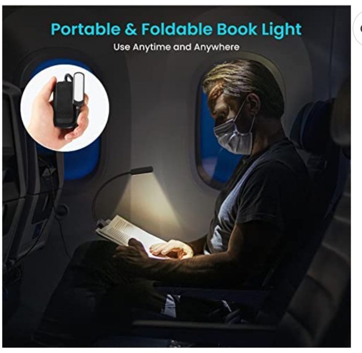 Lampă de lectură Clemă pentru cărți, Lampă pentru cărți cu 9 LED-uri r