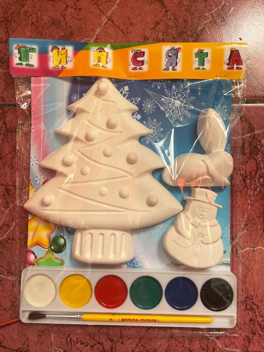 Гипсовые раскраски на любую тематику!Новогодние подарки