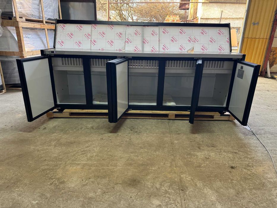 Vitrină frigorifică 1000L inox 250 cm 2-8°C