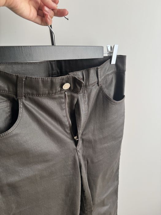 Брюки Massimo Dutti хаки цвет