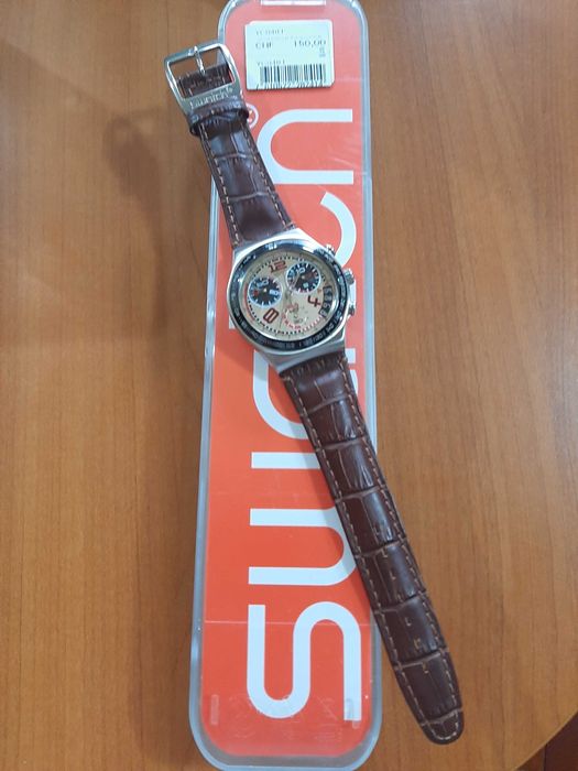 Ceas de colecție SWATCH IRONY CHRONOGRAPH,ediție specială, curea piele