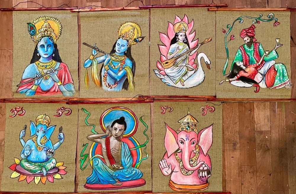 картины на ткани