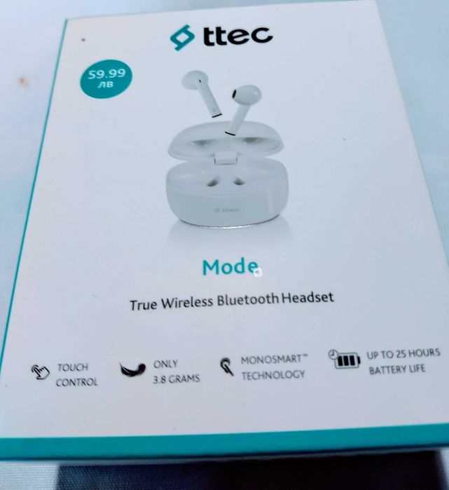 Bluetooth слушалки ttec Mode, TWS, Бели