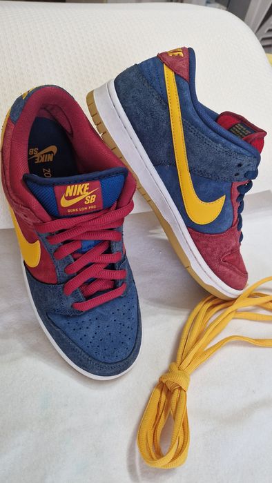 Nike SB Dunk Low Pro PRM "Barcelona", piele întoarsă, mărime 41