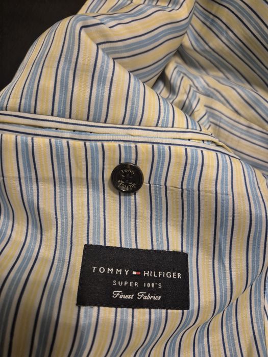 Sacou negru original premium Tommy Hilfiger Tailored, 100% lână super 100's, mărimea 98 / L