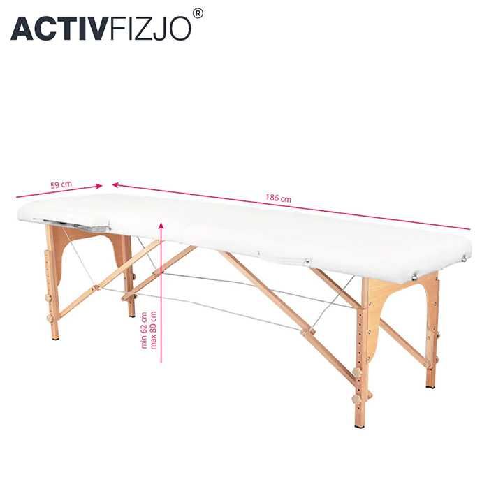 Дървена масажна кушетка  Activ Fizjo - внос от Полша - бяла