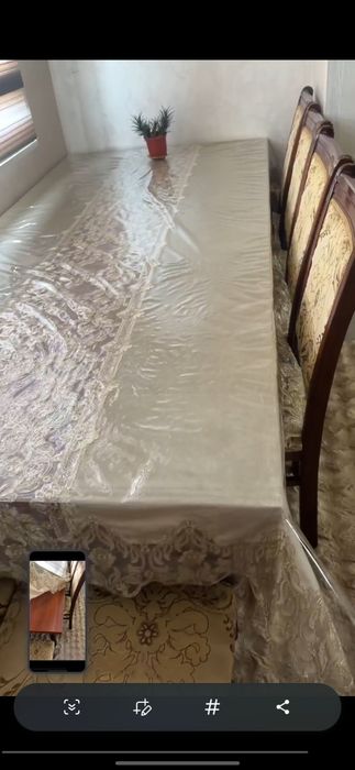 Стол,стул 9 та, деван 2 кресло и коки чозиладигон