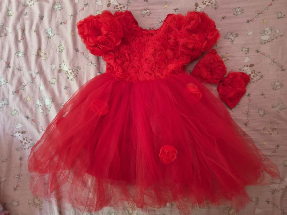 Rochie seară fete ZEYA MODA kids Trendyol Roșie, NOUĂ (fără etichetă)