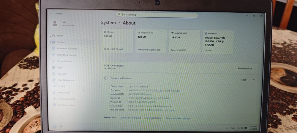 Лаптоп Dell latitude 5490