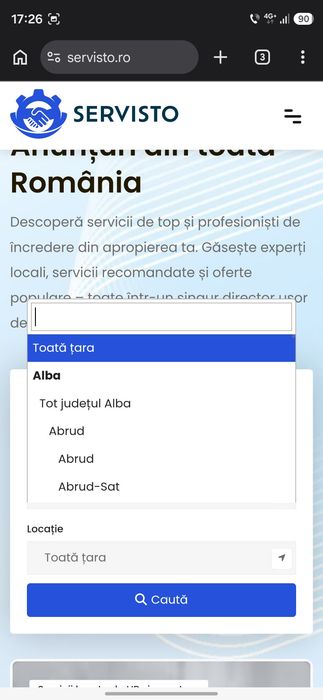De vânzare website & domeniu: servisto.ro