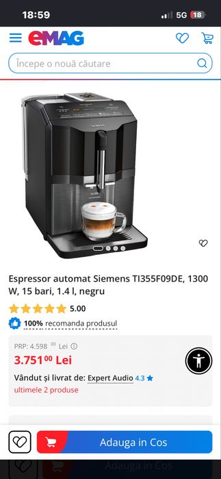 Aparat cafea Siemens EQ300