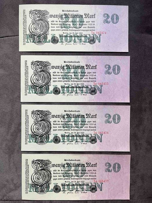 Банкноти 20 милиона марки 1923