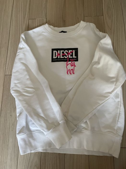 bluza alba diesel de copii