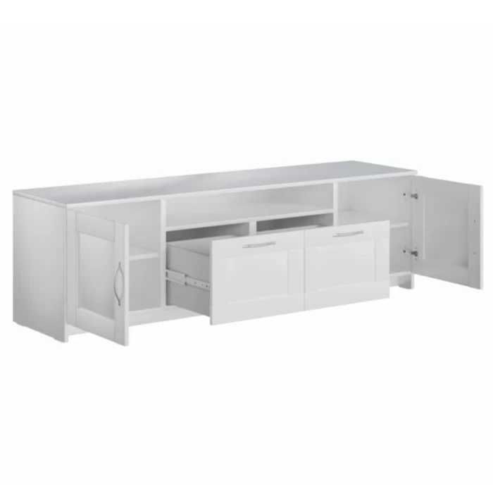 Тумба ТВ СИРИУС с 2 дверями и ящиками для хранения в спальню и офис.