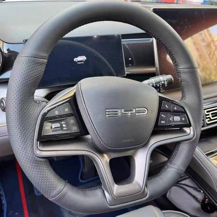 Чехол для руля из натуральной кожи для BYD