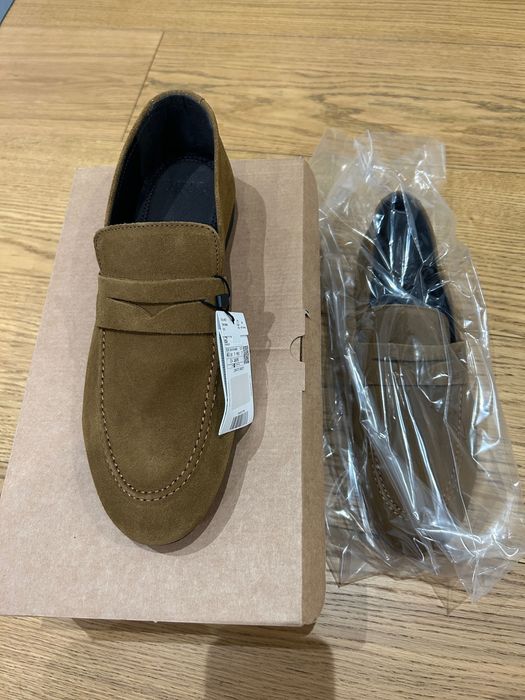 Чисто нови мъжки мокасини Mango, естествена кожа