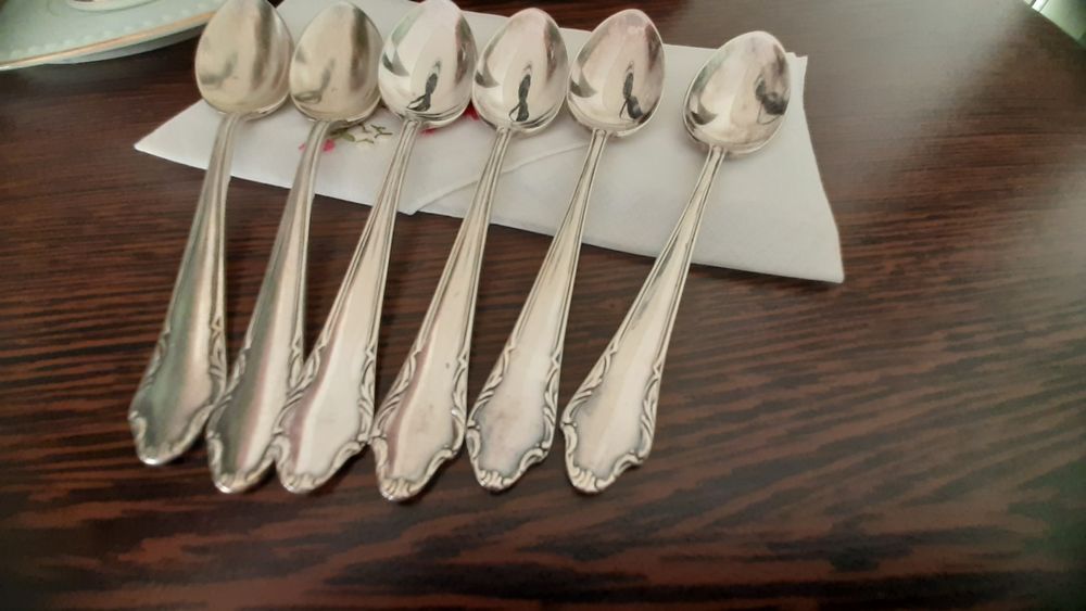 Set 6 lingurițe argintate