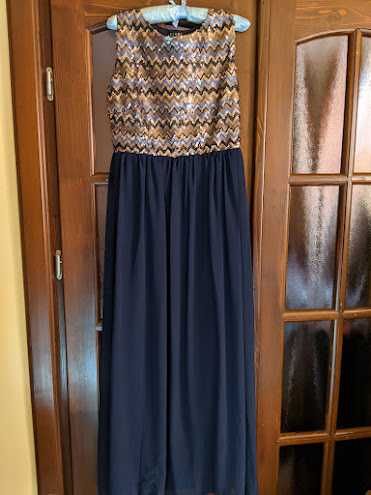 Rochie de ocazie ,lunga cu paiete