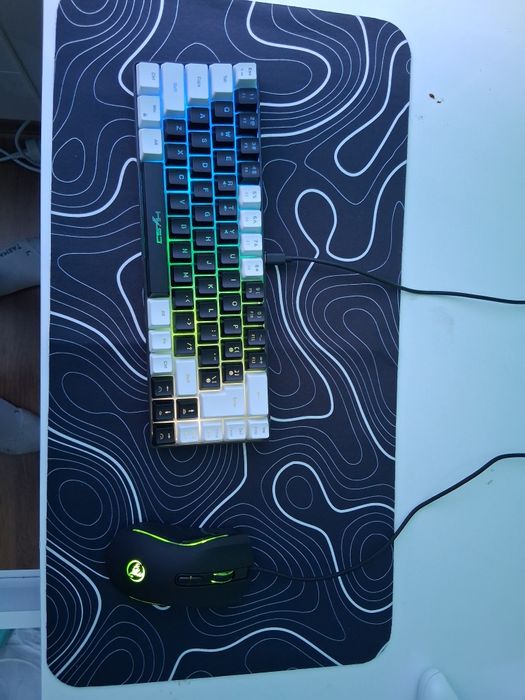 Мишка и клавиатура HXSJ с подложка