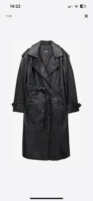 Кожен тренч Pull&Bear