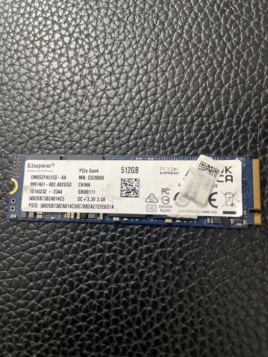 SSD M2 Kingston 512 (в неиз состоянии)