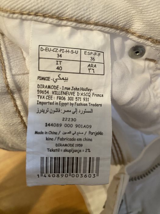 Blugi albi Pimkie, marimea 34 / XS