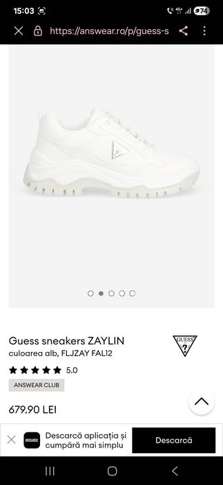 Sneakers Guess- mărimea 36 BLACK FRIDAY