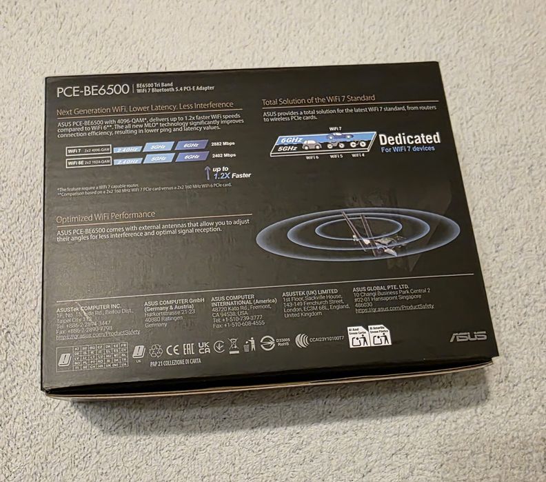 Placa retea Wi-Fi 7 Asus PCE-BE6500