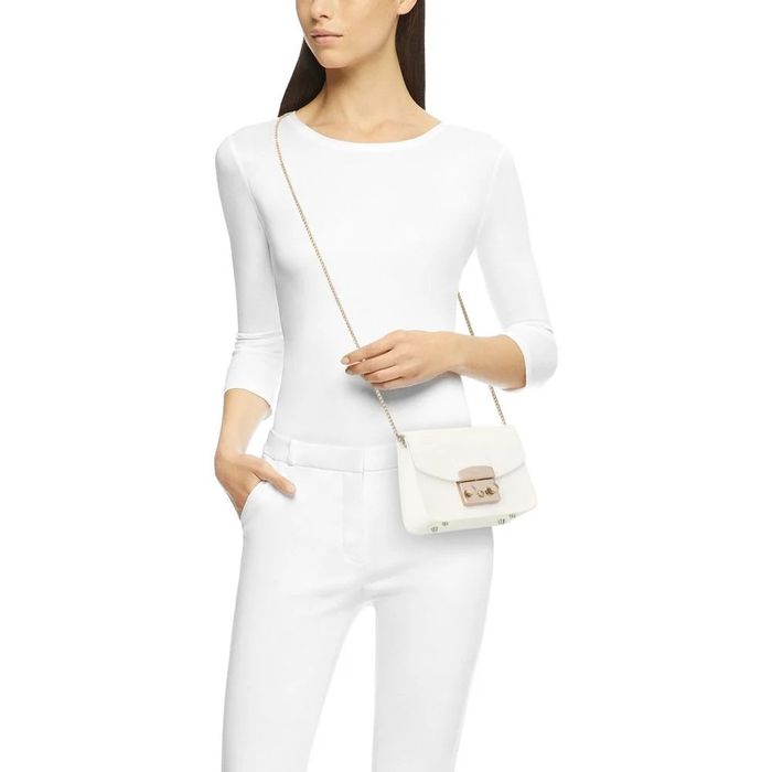 Furla Mini Metropolis, бяла