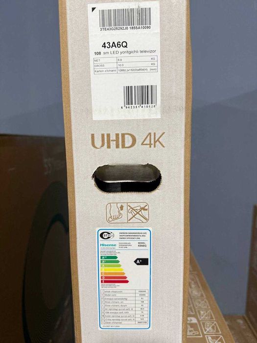 Телевизор Hisense (43) SMART Android TV A6Q Series  4K  Доставка