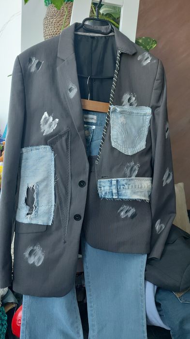 Set unicat transformat din gacheta si jeans
