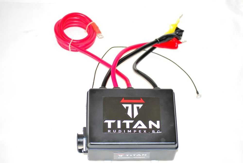 Лебедка 13500 либри, 12 V. електрическа, Titan,  за джип, пътна помощ,