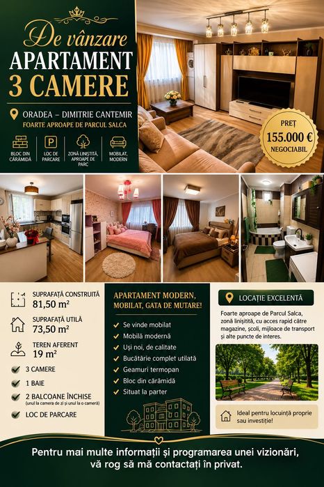 Apartament 3 Camere Parter