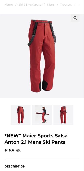 Maier Sports Ски Панталон Unisex