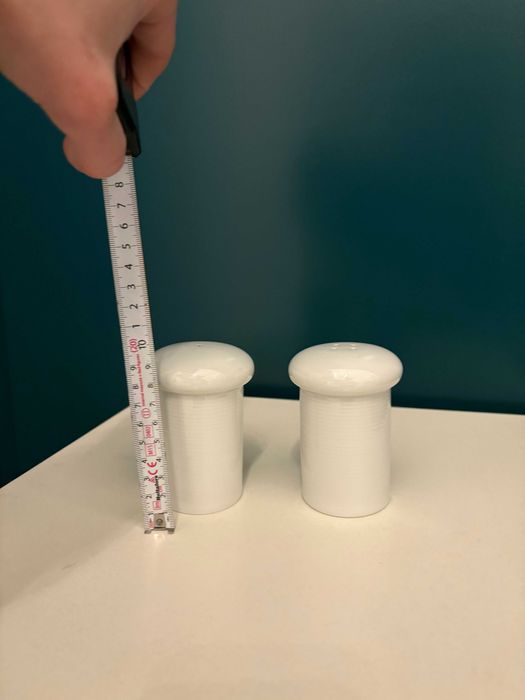 Solnițe Art Deco Thomas Rosenthal, Germania – Porțelan alb, set 2 buc