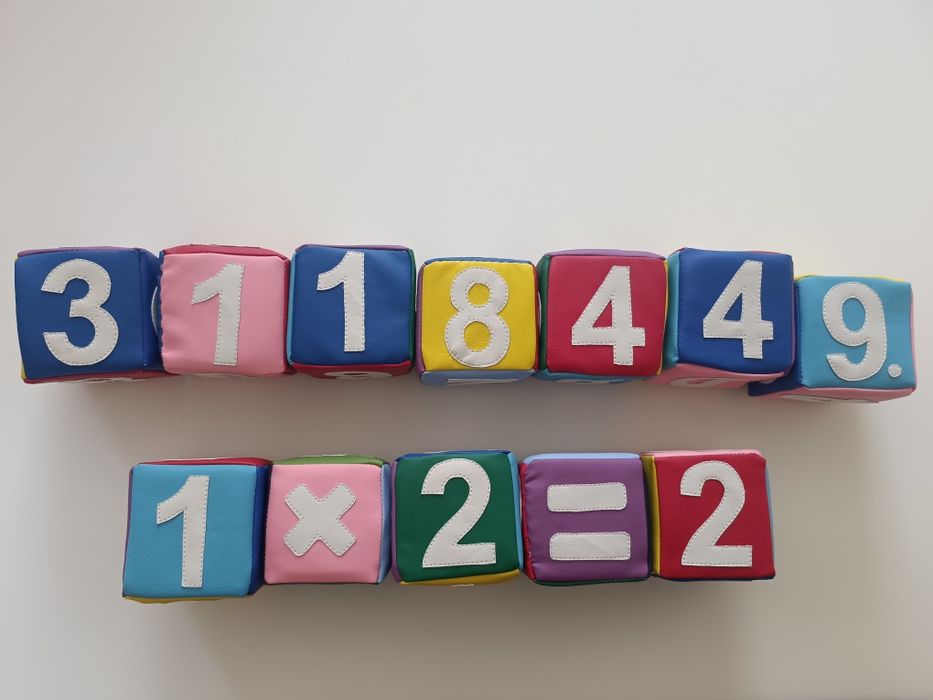 Мягкие кубики-цифры