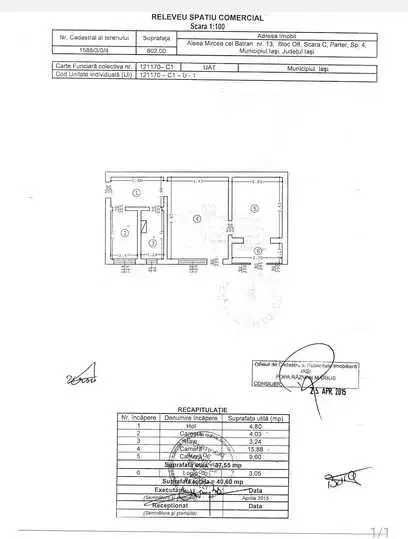 Proprietar persoană fizică – VAND Spațiu comercial 40 mp, parter, 2 intrări, Mircea cel Bătrân, Iași