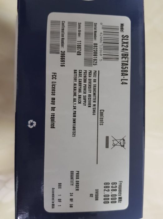 Microfon wireless Shure SLX Beta 58A