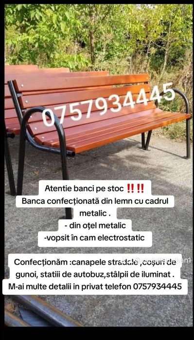 Bancute stradale mobiler parcuri