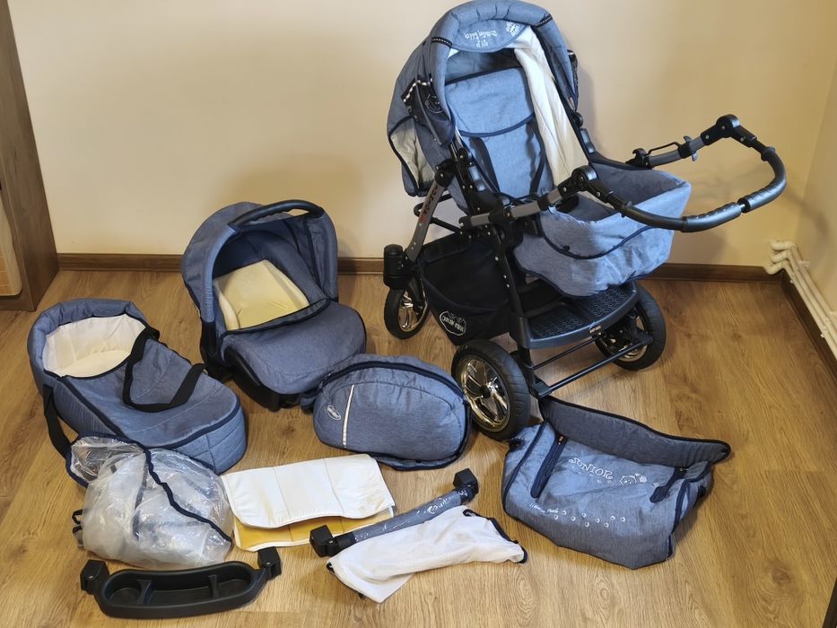 Carucior copii 3 in 1 Baby Merc Junior Plus