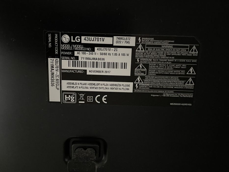 Televizor LG UHD - 43’ - Harman Kardon