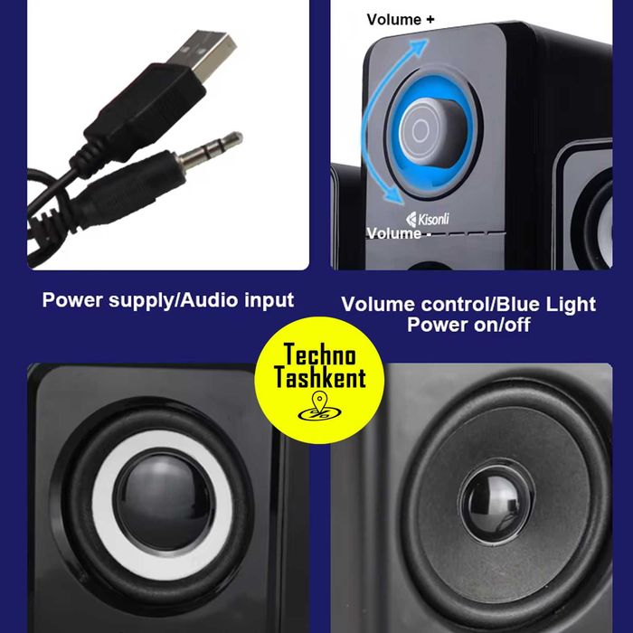 Kомпьютерные колонки Kisonli U-2900 (Garantiya) (Dostavka Bor)