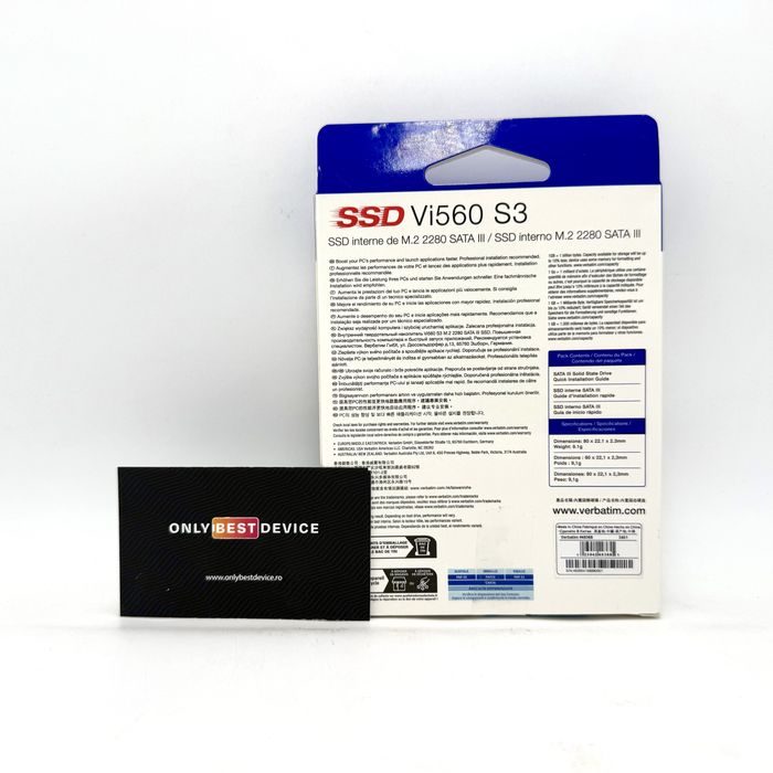 SSD Verbatim Vi560 S3 2TB M.2 2280 SATA III Negru