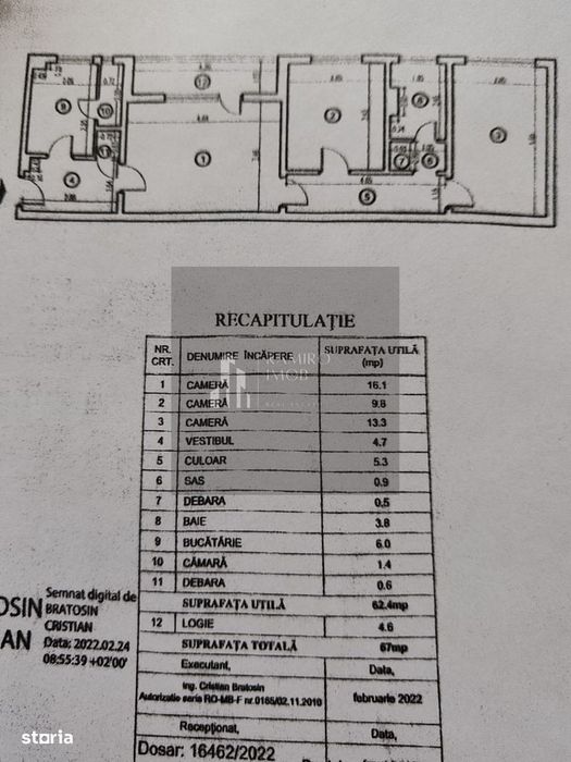 Apartament 3 camere, Brancoveanu/ Covasna, renovat, mobilat IKEA