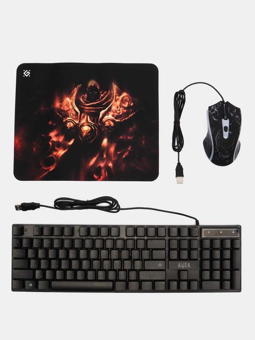 продам новый игровой набор Defender MKP-117. Мышь, клавиатура и коврик
